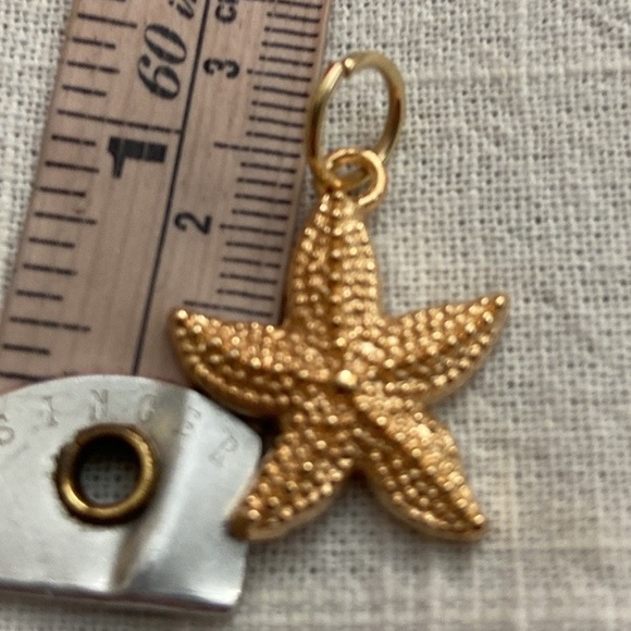 5/$10❤️❤️❤️NEW ROSE GOLD TONE ALLOY STARFISH CHARM PENDANT - Picture 2 of 2